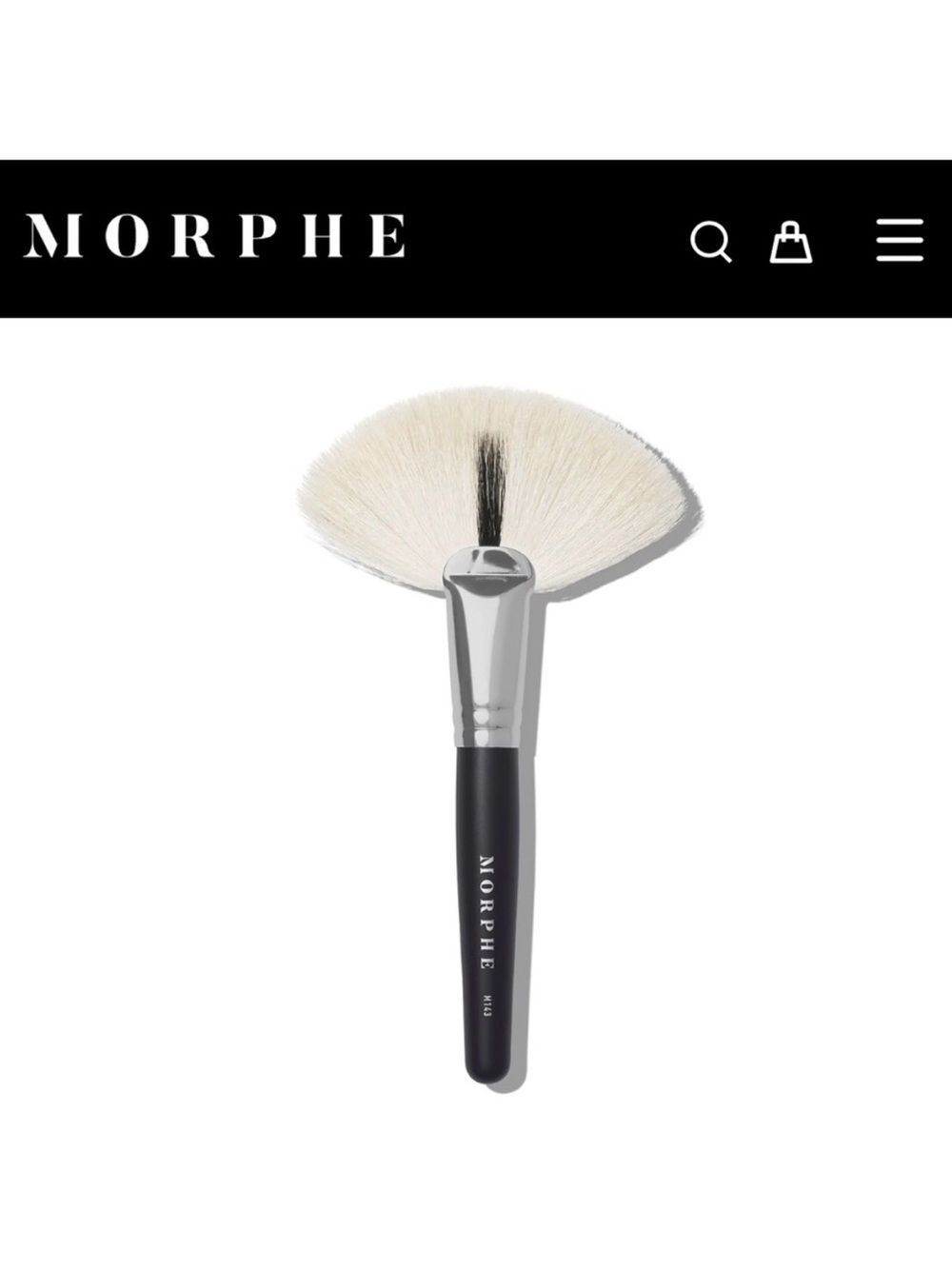 MORPHE DELUXE SOFT FAN BRUSH 143 NWT NEW IN PACKAGING